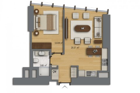 آپارتمان در Sisli،  Istanbul ، امارات متحده عربی 1 خوابه ، 72 متر مربع.  شماره 51496 - 23