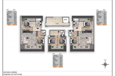 آپارتمان در  Alanya ، امارات متحده عربی 1 خوابه ، 43 متر مربع.  شماره 52570 - 9