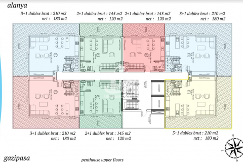 آپارتمان در  Mahmutlar ، امارات متحده عربی 1 خوابه ، 61 متر مربع.  شماره 34872 - 25
