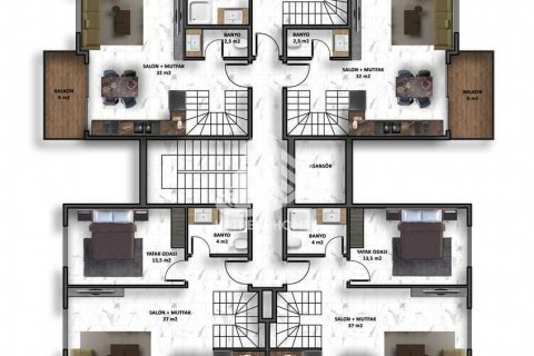 آپارتمان در  Oba ، امارات متحده عربی 1 خوابه ، 50 متر مربع.  شماره 51699 - 27