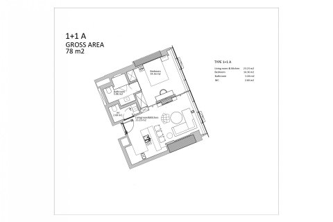 آپارتمان در  Istanbul ، امارات متحده عربی 1 خوابه ، 84 متر مربع.  شماره 53760 - 17