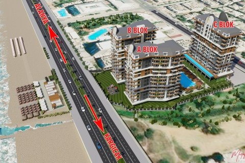 آپارتمان در  Alanya ، امارات متحده عربی 1 خوابه ، 57 متر مربع.  شماره 52411 - 16