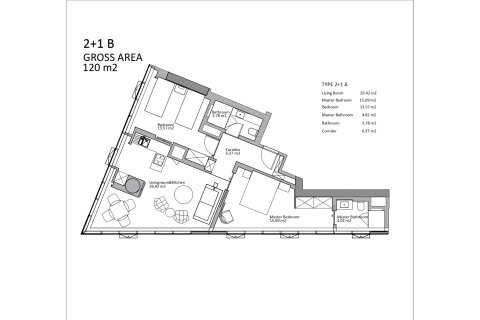آپارتمان در  Istanbul ، امارات متحده عربی 2 خوابه ، 131 متر مربع.  شماره 53762 - 18