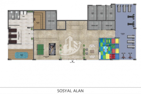 آپارتمان در  Oba ، امارات متحده عربی 1 خوابه ، 44 متر مربع.  شماره 47063 - 24