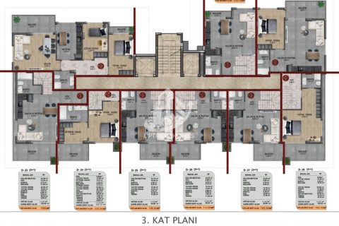 آپارتمان در  Oba ، امارات متحده عربی 1 خوابه ، 44 متر مربع.  شماره 47063 - 21