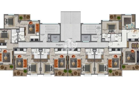 آپارتمان در  Avsallar ، امارات متحده عربی 1 خوابه ، 52 متر مربع.  شماره 54742 - 28