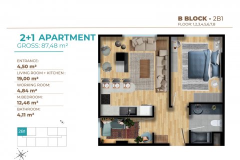 آپارتمان در Sisli،  Istanbul ، امارات متحده عربی 2 خوابه ، 231 متر مربع.  شماره 51639 - 23