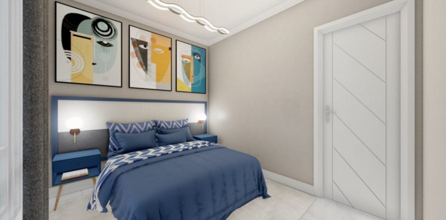 آپارتمان در در AS-ER Vogue Mahmutlar ، امارات متحده عربی 1 خوابه ، 46 متر مربع.  شماره 53927