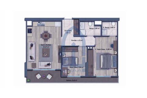 آپارتمان در  Istanbul ، امارات متحده عربی 2 خوابه ، 127 متر مربع.  شماره 51415 - 16