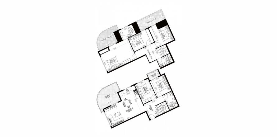 آپارتمان در در Yekta Sungate Residence Gazipasa ، امارات متحده عربی 5 خوابه ، 213.2 متر مربع.  شماره 52009