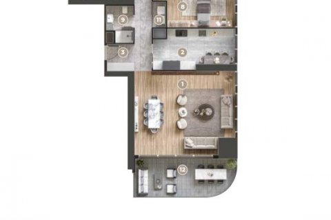 آپارتمان در  Izmir ، امارات متحده عربی 4 خوابه ، 271 متر مربع.  شماره 52426 - 17