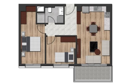 آپارتمان در  Antalya ، امارات متحده عربی 2 خوابه ، 67 متر مربع.  شماره 53616 - 23