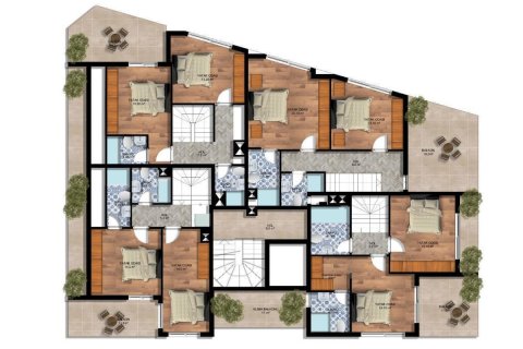 آپارتمان در  Antalya ، امارات متحده عربی 2 خوابه ، 100 متر مربع.  شماره 53582 - 10
