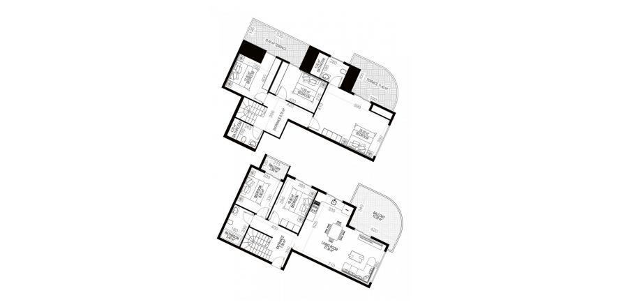 پنت هاس در در Yekta Sungate Residence Gazipasa ، امارات متحده عربی 5 خوابه ، 213.2 متر مربع.  شماره 52001