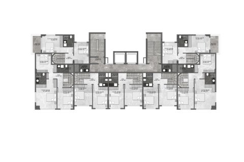آپارتمان در  Alanya ، امارات متحده عربی 1 خوابه ، 51 متر مربع.  شماره 52296 - 16