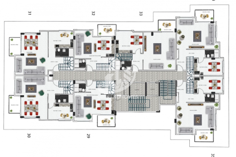 آپارتمان در  Kestel ، امارات متحده عربی 2 خوابه ، 90 متر مربع.  شماره 10705 - 28