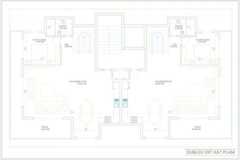 آپارتمان در  Mahmutlar ، امارات متحده عربی 1 خوابه ، 56 متر مربع.  شماره 46879 - 23