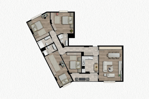 آپارتمان در Eyup،  Istanbul ، امارات متحده عربی 4 خوابه ، 243 متر مربع.  شماره 52859 - 21