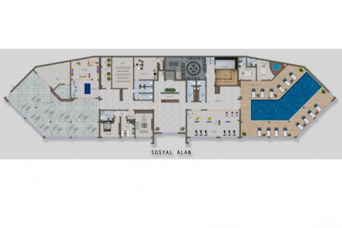 آپارتمان در  Alanya ، امارات متحده عربی 2 خوابه ، 110 متر مربع.  شماره 51463 - 27