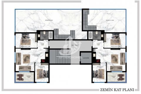 آپارتمان در  Oba ، امارات متحده عربی 1 خوابه ، 42 متر مربع.  شماره 50614 - 14