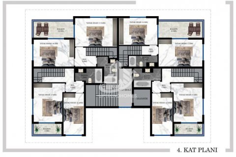 آپارتمان در  Oba ، امارات متحده عربی 1 خوابه ، 42 متر مربع.  شماره 50614 - 16