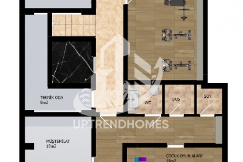 آپارتمان در  Mahmutlar ، امارات متحده عربی 1 خوابه ، 55 متر مربع.  شماره 46913 - 15