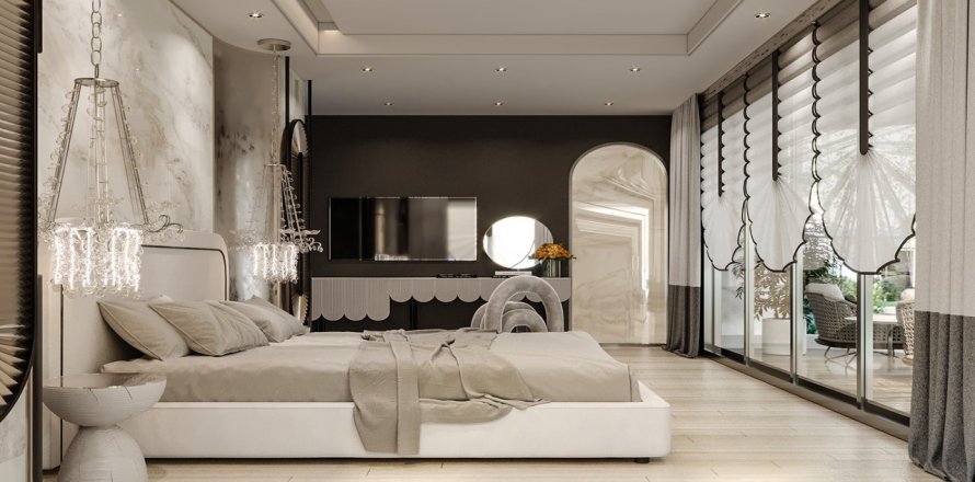آپارتمان در در Neva Hill Villas Alanya ، امارات متحده عربی 4 خوابه ، 148.25 متر مربع.  شماره 54657