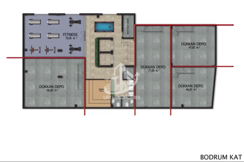 آپارتمان در  Oba ، امارات متحده عربی 1 خوابه ، 46 متر مربع.  شماره 47018 - 19