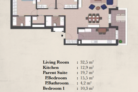 آپارتمان در  Istanbul ، امارات متحده عربی 3 خوابه ، 149 متر مربع.  شماره 53803 - 15