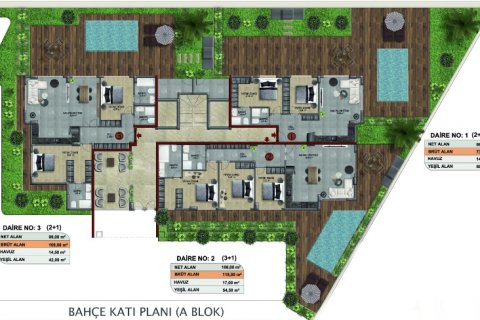 آپارتمان در  Alanya ، امارات متحده عربی 1 خوابه ، 41 متر مربع.  شماره 51681 - 15