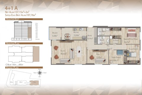 آپارتمان در  Istanbul ، امارات متحده عربی 4 خوابه ، 197 متر مربع.  شماره 51411 - 8