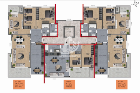 پنت هاس در  Oba ، امارات متحده عربی 3 خوابه ، 138 متر مربع.  شماره 47024 - 18