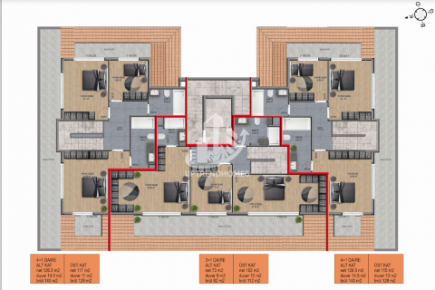 پنت هاس در  Oba ، امارات متحده عربی 3 خوابه ، 138 متر مربع.  شماره 47024 - 20