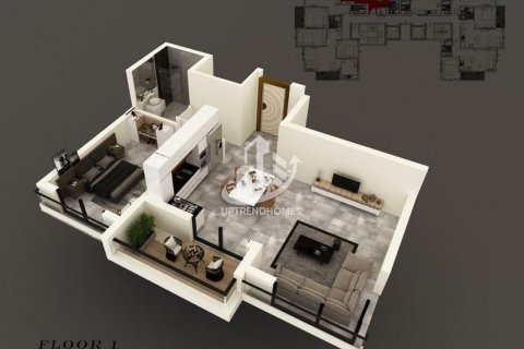 آپارتمان در  Mahmutlar ، امارات متحده عربی 1 خوابه ، 50 متر مربع.  شماره 51694 - 7