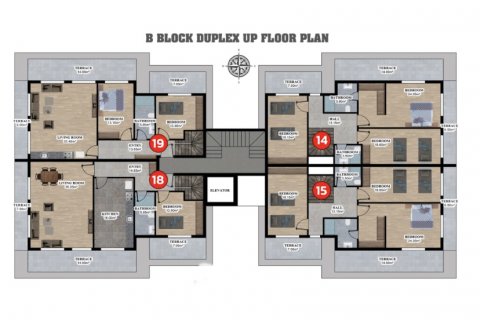 آپارتمان در  Alanya ، امارات متحده عربی 1 خوابه ، 48 متر مربع.  شماره 52294 - 12