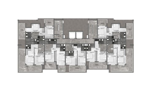 آپارتمان در  Alanya ، امارات متحده عربی 1 خوابه ، 51 متر مربع.  شماره 52296 - 19
