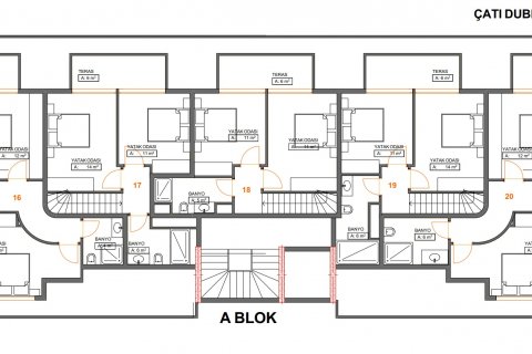 آپارتمان در  Alanya ، امارات متحده عربی 1 خوابه ، 52 متر مربع.  شماره 53969 - 13