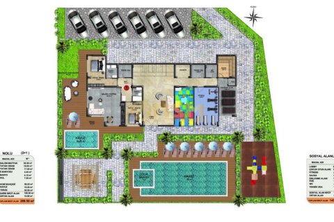 آپارتمان در  Alanya ، امارات متحده عربی 1 خوابه ، 43 متر مربع.  شماره 54023 - 10