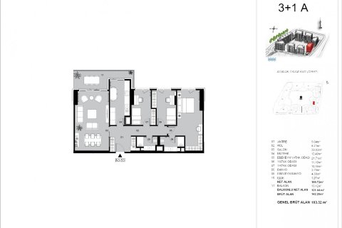 آپارتمان در  Istanbul ، امارات متحده عربی 3 خوابه ، 164 متر مربع.  شماره 51490 - 22