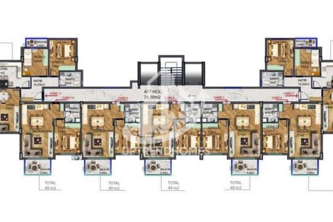 آپارتمان در  Gazipasa ، امارات متحده عربی 2 خوابه ، 120 متر مربع.  شماره 51507 - 28