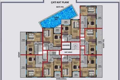 آپارتمان در  Antalya ، امارات متحده عربی 2 خوابه ، 108 متر مربع.  شماره 53618 - 7