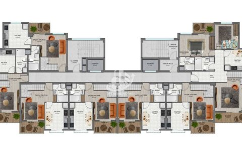 آپارتمان در  Avsallar ، امارات متحده عربی 1 خوابه ، 52 متر مربع.  شماره 54742 - 27