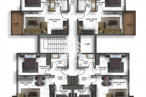 آپارتمان در  Oba ، امارات متحده عربی 1 خوابه ، 50 متر مربع.  شماره 51699 - 25