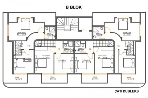 آپارتمان در  Alanya ، امارات متحده عربی 1 خوابه ، 52 متر مربع.  شماره 53969 - 11