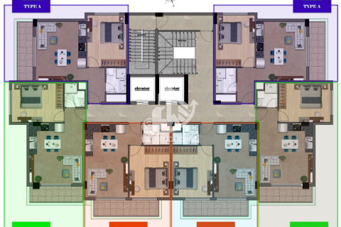 آپارتمان در  Mahmutlar ، امارات متحده عربی 1 خوابه ، 58 متر مربع.  شماره 43573 - 19