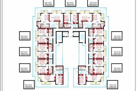 آپارتمان در  Mahmutlar ، امارات متحده عربی 1 خوابه ، 53 متر مربع.  شماره 39947 - 28