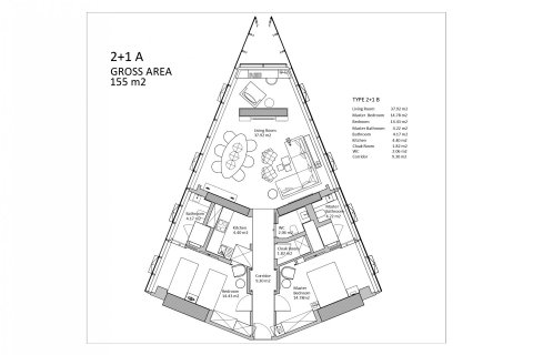 آپارتمان در  Istanbul ، امارات متحده عربی 2 خوابه ، 131 متر مربع.  شماره 53762 - 19