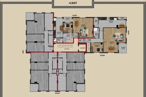 آپارتمان در  Antalya ، امارات متحده عربی 5 خوابه ، 220 متر مربع.  شماره 53612 - 4