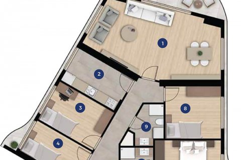 آپارتمان در  Izmir ، امارات متحده عربی 2 خوابه ، 75 متر مربع.  شماره 52400 - 24