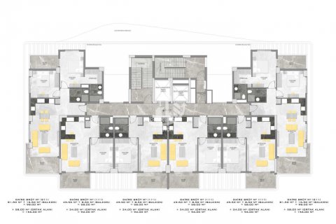 آپارتمان در Tosmur،  Alanya ، امارات متحده عربی 1 خوابه ، 58 متر مربع.  شماره 61173 - 29